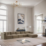 Shaggy - Fabric 5 Piece Modular Sectional With Chaise