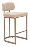 Velar Counter Stool (Set of 2) Beige & Bronze