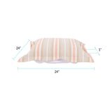 Indoor/Outdoor Puff Scroll Ottoman Dune Terra Cover Only