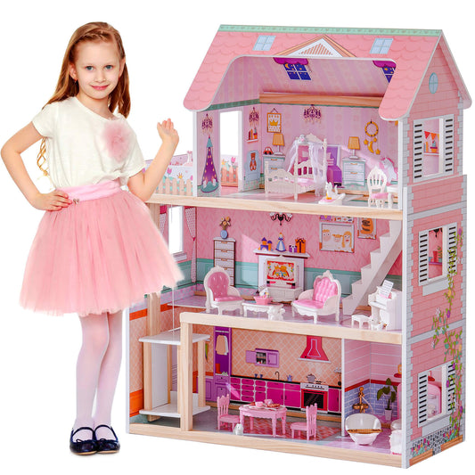 ROBUD Wooden Dollhouse - Fountain Garden