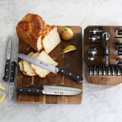 V2 Series 23-Piece Knife Block Set, Forged German Steel, Acacia Block, 1024128