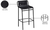 Dax Contemporary Counter Stool with Soft Upholstery and Sturdy Matte Black Metal Frame Design