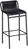 Dax Contemporary Counter Stool with Soft Upholstery and Sturdy Matte Black Metal Frame Design