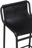 Dax Contemporary Counter Stool with Soft Upholstery and Sturdy Matte Black Metal Frame Design