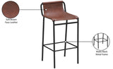 Dax Contemporary Counter Stool with Soft Upholstery and Sturdy Matte Black Metal Frame Design