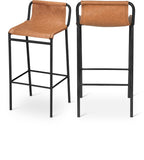 Dax Contemporary Counter Stool with Soft Upholstery and Sturdy Matte Black Metal Frame Design