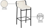 Dax Contemporary Counter Stool with Soft Upholstery and Sturdy Matte Black Metal Frame Design