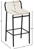 Dax Contemporary Counter Stool with Soft Upholstery and Sturdy Matte Black Metal Frame Design