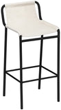 Dax Contemporary Counter Stool with Soft Upholstery and Sturdy Matte Black Metal Frame Design
