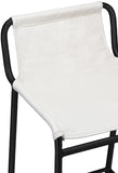 Dax Contemporary Counter Stool with Soft Upholstery and Sturdy Matte Black Metal Frame Design