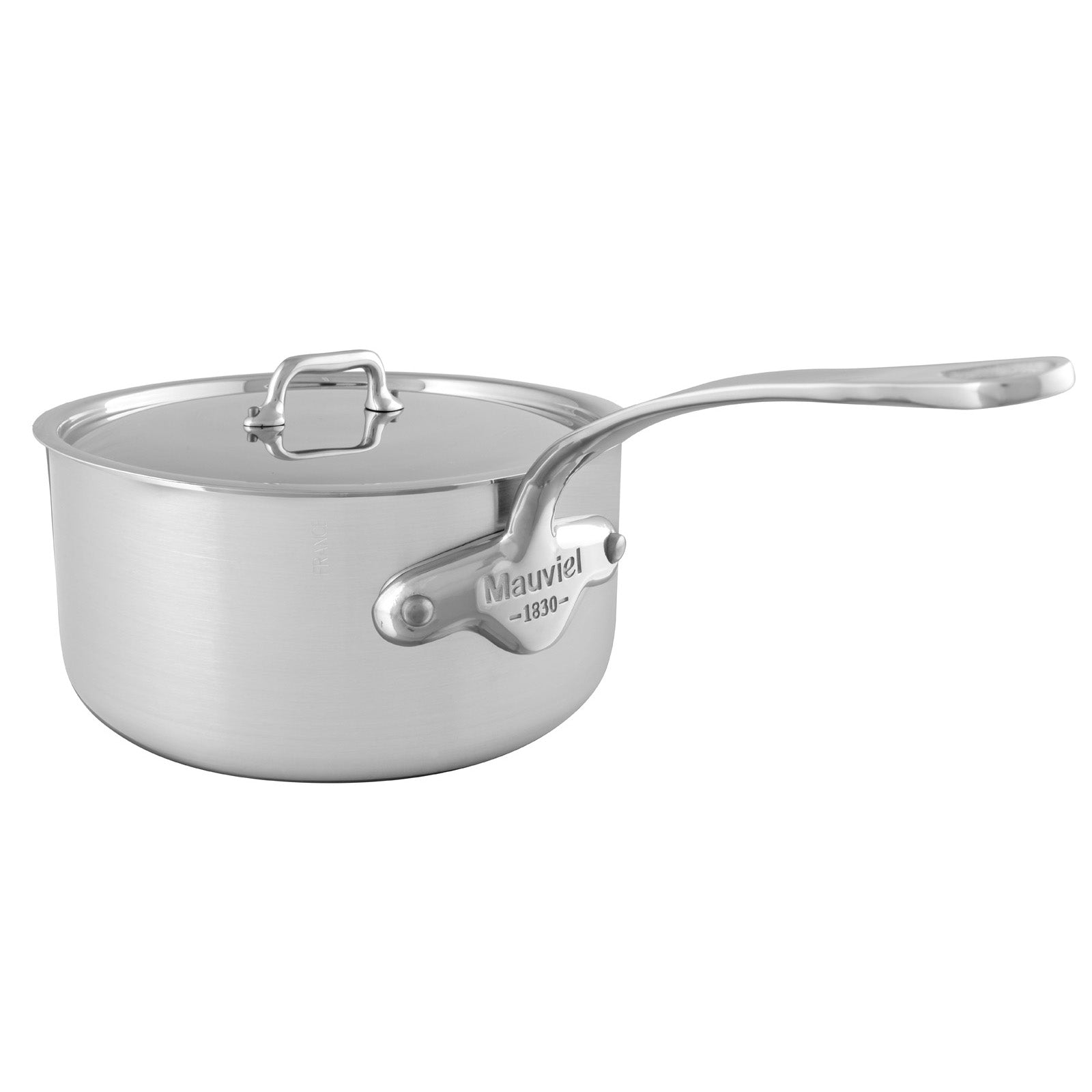 Mauviel M'URBAN 3 Sauce Pan With Lid, Cast Stainless Steel Handle, 2.6-Qt