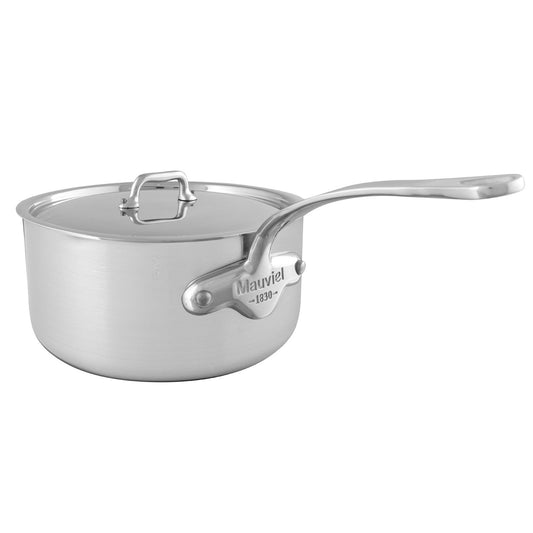 Mauviel M'URBAN 3 Sauce Pan With Lid, Cast Stainless Steel Handle, 2.6-Qt