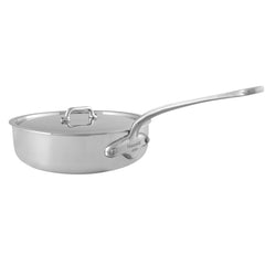 Mauviel M'URBAN 3 Saute Pan With Lid, Cast Stainless Steel Handle, 3.2-Qt