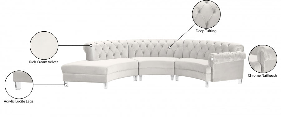 Anabella Modular Velvet Sectional