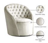 Alessio Velvet Swivel Accent Chair with Deep Button Tufting for a Chic Contemporary Living Space