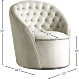 Alessio Velvet Swivel Accent Chair with Deep Button Tufting for a Chic Contemporary Living Space