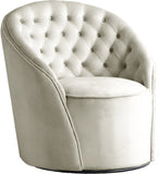 Alessio Velvet Swivel Accent Chair with Deep Button Tufting for a Chic Contemporary Living Space