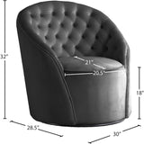 Alessio Velvet Swivel Accent Chair with Deep Button Tufting for a Chic Contemporary Living Space
