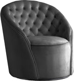 Alessio Velvet Swivel Accent Chair with Deep Button Tufting for a Chic Contemporary Living Space