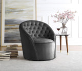 Alessio Velvet Swivel Accent Chair with Deep Button Tufting for a Chic Contemporary Living Space
