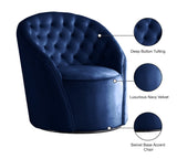 Alessio Velvet Swivel Accent Chair with Deep Button Tufting for a Chic Contemporary Living Space