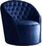 Alessio Velvet Swivel Accent Chair with Deep Button Tufting for a Chic Contemporary Living Space