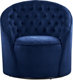 Alessio Velvet Swivel Accent Chair with Deep Button Tufting for a Chic Contemporary Living Space
