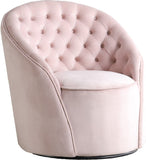 Alessio Velvet Swivel Accent Chair with Deep Button Tufting for a Chic Contemporary Living Space