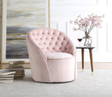 Alessio Velvet Swivel Accent Chair with Deep Button Tufting for a Chic Contemporary Living Space