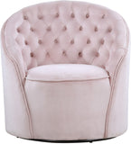 Alessio Velvet Swivel Accent Chair with Deep Button Tufting for a Chic Contemporary Living Space