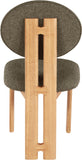 Napa Dining Chair Set of 2 - Contemporary Design with Luxurious Boucle Fabric and Natural Wood Frame