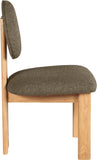 Napa Dining Chair Set of 2 - Contemporary Design with Luxurious Boucle Fabric and Natural Wood Frame