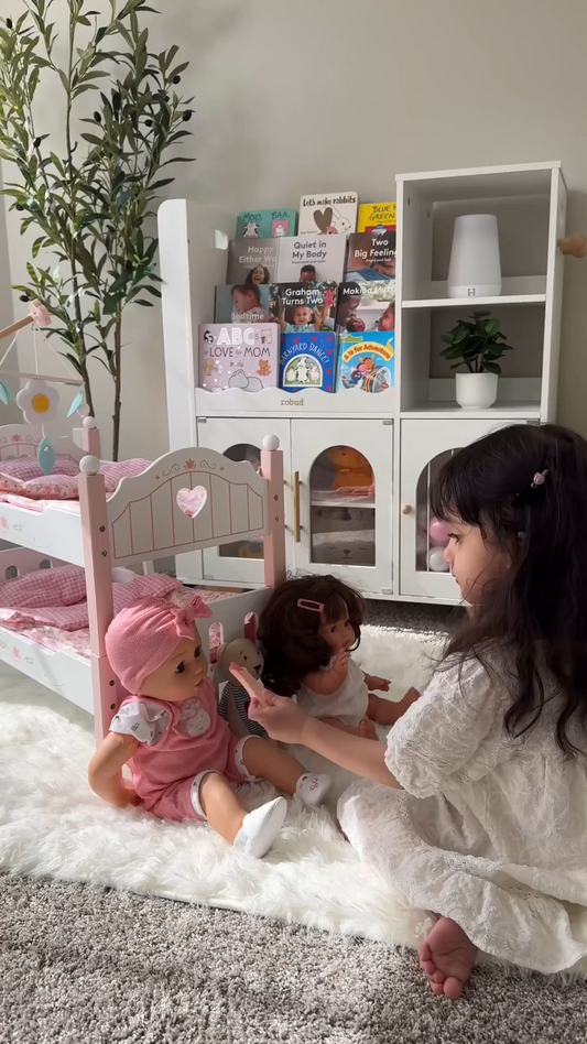 ROBUD Pink Baby Doll Crib