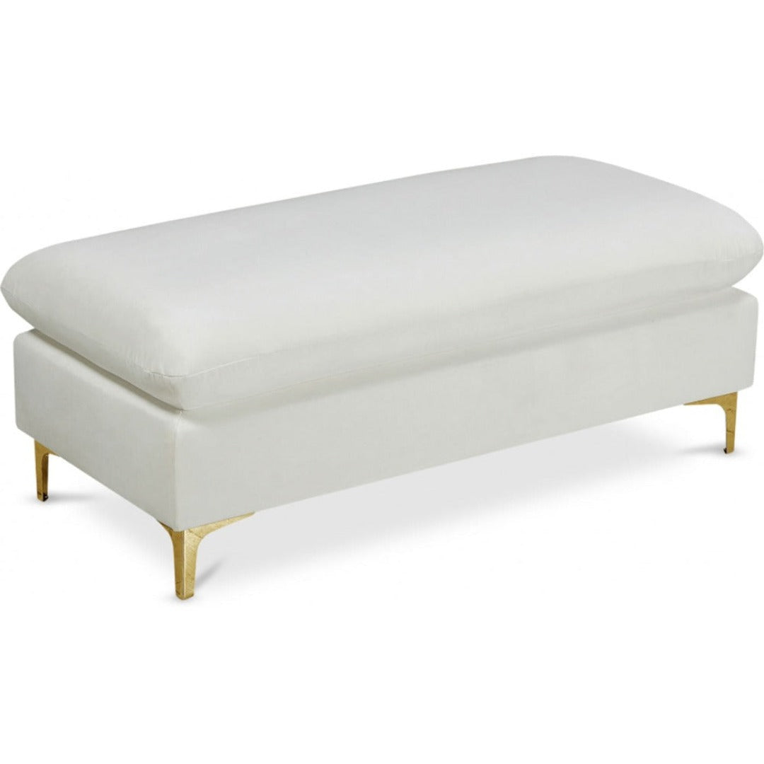 Naomi Velvet Ottoman | Bench