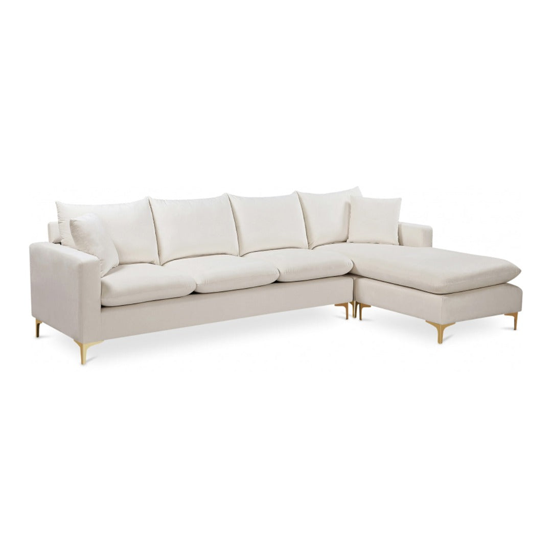 Naomi Velvet Reversible Sectional