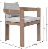 Newport Water Resistant Fabric Upholstered Outdoor Patio Dining Chair