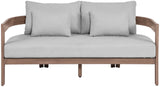 Newport 65" Water Resistant Fabric Upholstered Outdoor Patio Loveseat