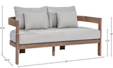 Newport 65" Water Resistant Fabric Upholstered Outdoor Patio Loveseat
