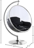 Luna Acrylic Swing Chair with Chrome Base – Modern Bubble Design for Ultimate Comfort & Style