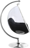 Luna Acrylic Swing Chair with Chrome Base – Modern Bubble Design for Ultimate Comfort & Style