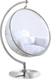 Luna Acrylic Swing Chair with Chrome Base – Modern Bubble Design for Ultimate Comfort & Style
