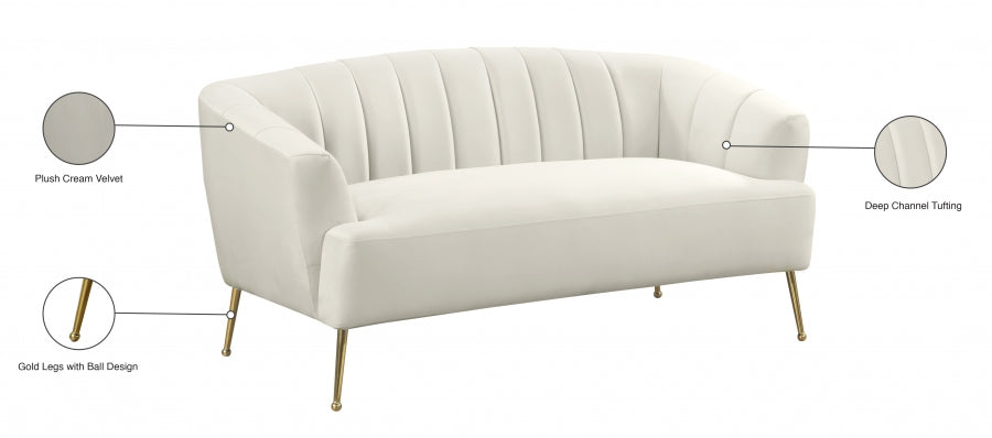 Tori Velvet Loveseat