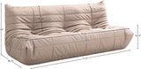 Relax 77.75" Vegan Leather Upholstered Sofa