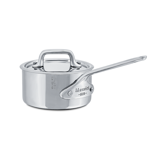 Mauviel M'MINIS Stainless Steel Sauce Pan With Lid, 3.54-In