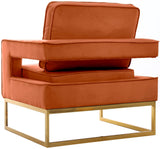 Noah Velvet Accent Chair – Luxurious Contemporary Design with Plush Comfort and Sturdy Iron Legs