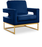 Noah Velvet Accent Chair – Luxurious Contemporary Design with Plush Comfort and Sturdy Iron Legs