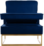 Noah Velvet Accent Chair – Luxurious Contemporary Design with Plush Comfort and Sturdy Iron Legs