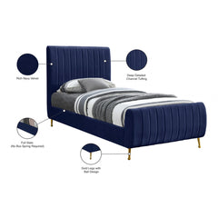 Zara Velvet Twin Bed