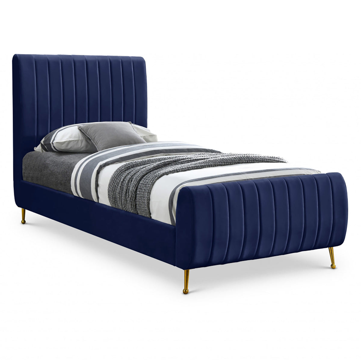 Zara Velvet Twin Bed