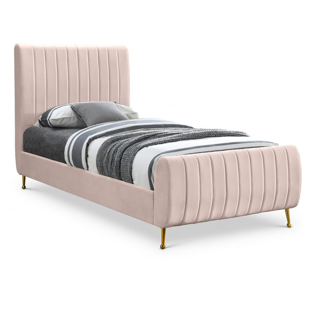 Zara Velvet Twin Bed